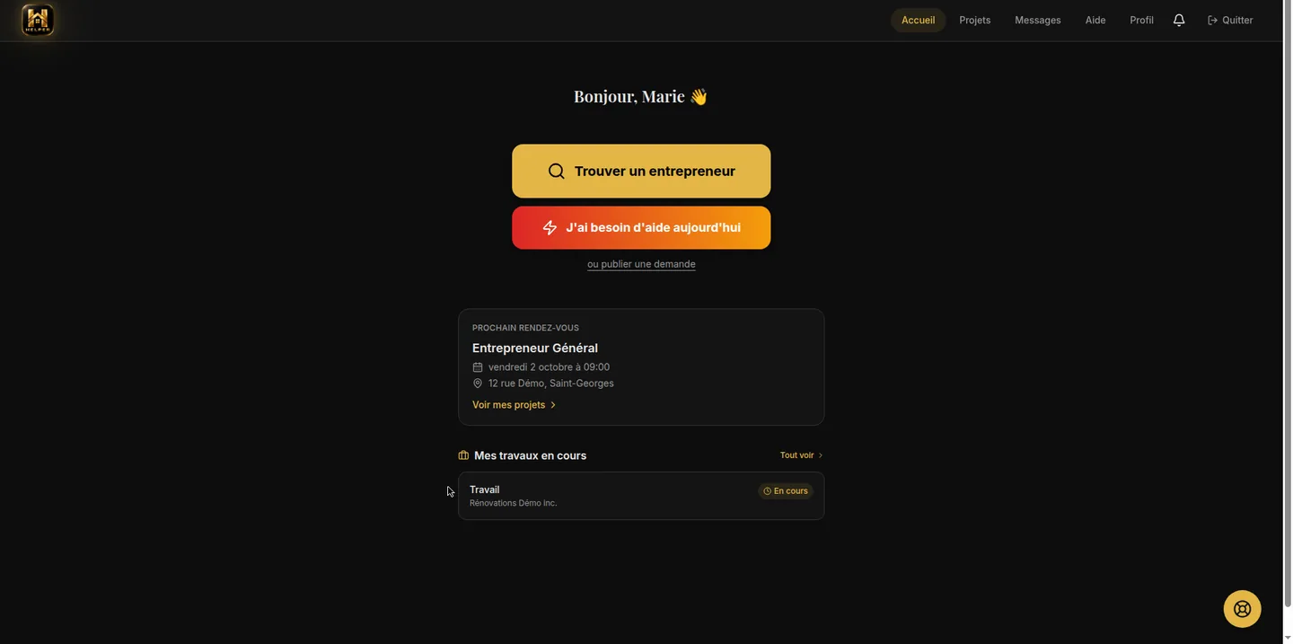 Espace client — vos demandes et soumissions